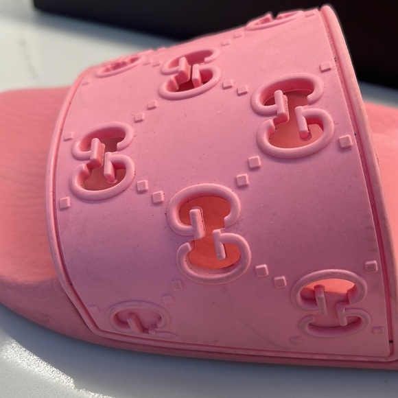 Gucci Pool Slides Rose Pink Size 7 Like New! - Picture 9 of 12